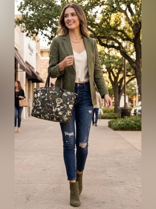 henri bendel Handbags - Henri Bendel Custom Patch Camo Satchel